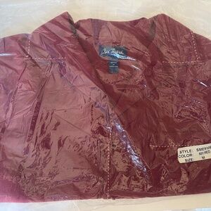 Paul Fredrick Burgandy Short Sleeve Shirt